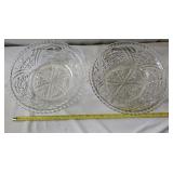 Set of 2 Anchor Hocking Stars and Bars Clear