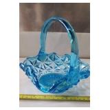 Smith Art Glass Brides Basket with Hqndle Xandy