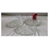 8 Piece Tea and Snack Set. 1 Plate is Broke.