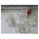 Floral Footed Steeple Lid Candy Dish and Anchor