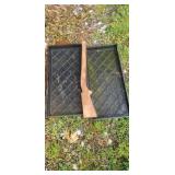 Boot Mat and Wooden Gun Cut Out.