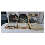3 Edwin Knowles China Co. Collectors Plates. In
