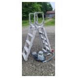 Pool ladder & pool pump.