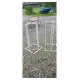 Steel clothing racks.