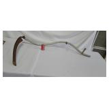 Aluminium mowing scythe.