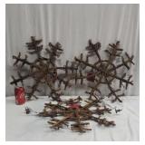 Lighted Twig Snowflakes.  All work. New with