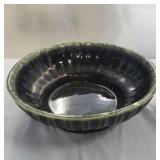 BROWN DRIP GLAZE ROUND 8:25" DIAMETER  SERVING