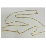 14K Gold 24" Italian Link Necklace.