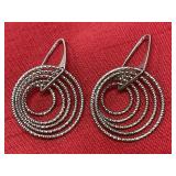 Sterling Silver Pierced Earrings 3.76 Grams