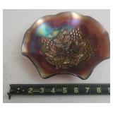 Carnival Glass Grapevine Bowl