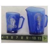 Shirley Temple Creamer & Juice Glass