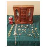 Jewelry Box with Costume Jewelry