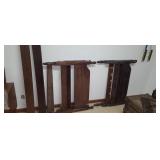 Two single beds only one set of rails.