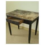 Small wood table with drawer