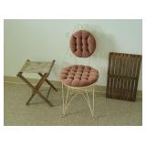 Vanity bench  folding stool  boiler bottom.