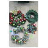 Christmas wreath one is battery operated light up
