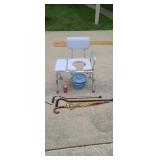 Commode walking canes umbrella