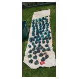 Glass insulators some have chips tote full.