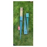 4 by 4 wood treated post  ground mounts.