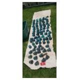 Glass insulators some have chips tote full.