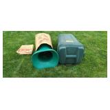 Trash can  lawn wast  funel & bags.