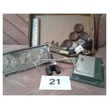 BAROMETER, THERMOMETER, VTG ADDRESS BOOK, ETC