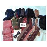 LOT OF VTG SOCKS, HANKIES, TIES, GLOVES