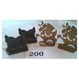 OWL  AND SHIP BOOKENDS