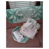 BATH MAT, TOILET SEAT COVERS, HAND TOWELS, WASH