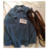 CASUAL JOE JACKET AND LOT OF BELTS