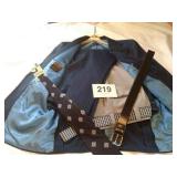 PALM BEACH SUIT W 2 PAIR OF PANTS, BELT AND TIE