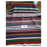 MULTI COLORED AFGHAN THROW