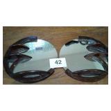 DEORATIVE MIRRORS w SMALL SHELVES - MADE W CHEESE