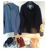 MENS NEW OSHKOSH AND EDDIE BAUER SZ LG FLANNELS,