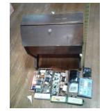 VTG. SEWING CABINET FULL OF SUPPLIES