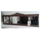 49 x 16" MIRROR WITH ELECTRIC CANDLES... NEEDS