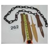 HAND CARVED WOOD KNIVES