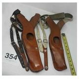 2 SHOULDER HOLSTERS, CLARK, BUCHEIMER