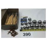 ALL SIZES OF STEEL BALLS, COPPER ???, WOOD