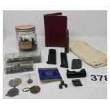 COLT 45, S&M CLIPS, SHELL CARTRIDGES,  NRA ITEMS,