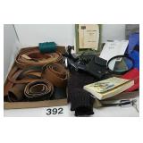 FLAT OF LEATHER STRAP, MATERIAL, RAZOR, BIRD