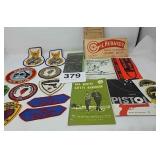 VINTAGE GUN PATCHES & LITERATURE 
SCORE BOOKS,