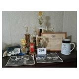 LOT OF SHOOTING TROPHIES, LARGE MUG WINNER 1977,