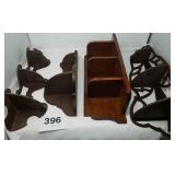 4 UNIQUE WOOD CORNER SHELVES