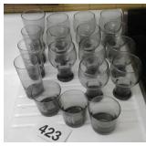SMOKEY GRAY DRINKING GLASSES