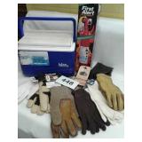 IGLOO COOLER, NIB FIRST ALERT FIRE EXTINGUISHER,