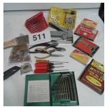 DRILL SET, TAP & DIE SET, STAPLER, STAPLES, ALLEN