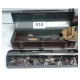 CRAFTSMAN TOOLBOX W MISC TOOLS, ETC