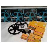 FILM CANS, NEW KODACHROME II MOVIE FILM