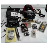 VTG EXACTA 500 CAMERA AND MISC ACCESSORIES